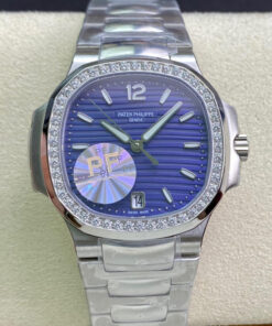 Replica Patek Philippe Nautilus Ladies 7018/1A-010 PF Factory Blue Dial - Buy Replica Watches