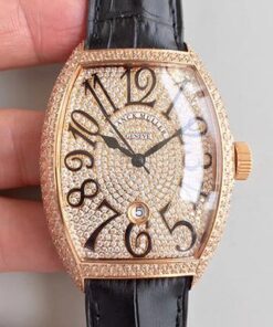 Franck Muller 8880 SC DT Rose Gold Diamonds Dial Replica Watch - UK Replica