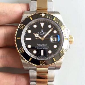 Rolex Submariner Date 116613LN Black Dial Noob Factory Replica Gold Watch