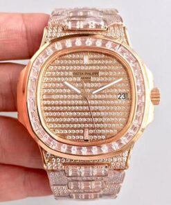 Replica Patek Philippe Nautilus 5719/1G-001 Rose Gold Diamond