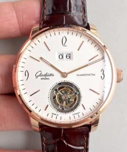 Glashutte Original Senator Excellence Tourbillon White Dial Replica Watch - UK Replica