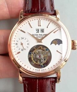 Patek Philippe Tourbillon Moonphase 24H Power Reserve White Dial Replica Watch - UK Replica