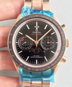 Omega Speedmaster Moonwatch Moonphase Chronograph 304.63.44.52.01.001 Black Dial Replica Watch - UK Replica