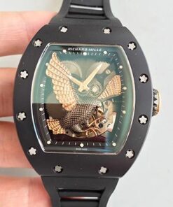 Replica Richard Mille RM023 Rose Gold Eagle Skeleton Dial