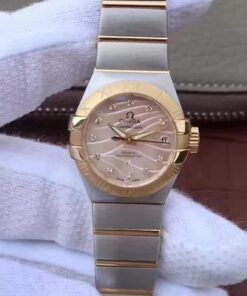 Omega Constellation Double Eagle Lady Yellow Mother-Of-Pearl Dial 27MM 3S Factory Replica Watch - UK Replica