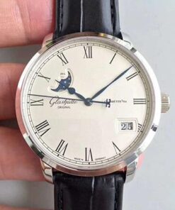 Glashutte Senator Panorama Date Moon Phase 100-04-32-12-04 GF Factory White Dial Replica Watch - UK Replica