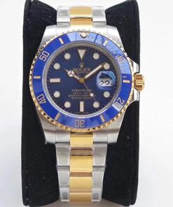 Rolex Submariner Date 116613LB VR Factory Yellow Gold Wrapped Blue Dial Replica Watch - UK Replica