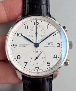 IWC Portugieser Chronograph Edition 150 Years IW371602 YL Factory White Dial Replica Watch - UK Replica