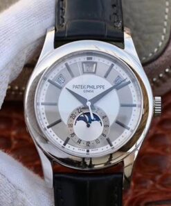 Patek Philippe Annual Calendar 5205G-001 Rhodium Dial Replica Watch - UK Replica