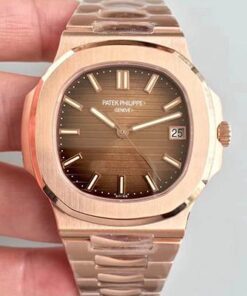 Patek Philippe Nautilus 5711/1R-001 PF Factory Rose Gold Chocolate Dial Replica Watch - UK Replica