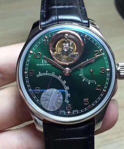 IWC Portuguese Tourbillon YL Factory Green Dial Replica Watch - UK Replica