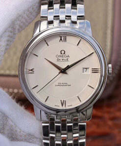 Omega De Ville Prestige 424.10.40.20.02.003 MKS Factory White Dial Replica Watch - UK Replica