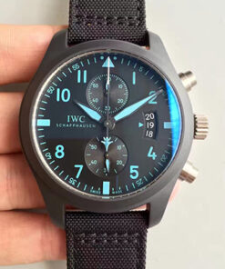 IWC Pilot Chronograph Top Gun IW388003 ZF Factory Black Dial Replica Watch - UK Replica