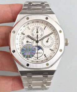 Audemars Piguet Royal Oak Perpetual Calendar 41MM 26574ST.OO.1220ST.01 JF Factory Silver Dial Replica Watch - UK Replica