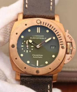 Panerai Luminor Submersible 1950 Bronzo PAM382 VS Factory V2 Green Dial Replica Watch - UK Replica