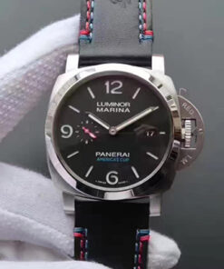 Panerai Luminor Marina 1950 PAM727 Americas Cup 2017 ZF Factory Black Leather Strap Black Dial Replica Watch - UK Replica