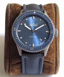 Blancpain Fifty Fathoms Bathyscaphe 5000-0240-O52A ZF Factory Blue Dial Replica Watch - UK Replica