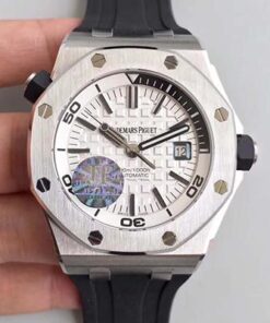 Audemars Piguet Royal Oak Offshore Diver 15710ST.OO.A002CA.02 JF Factory White Dial Replica Watch - UK Replica