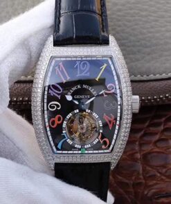 Franck Muller Crazy Color Dreams Tourbillon 8880 Black Dial Replica Watch - UK Replica