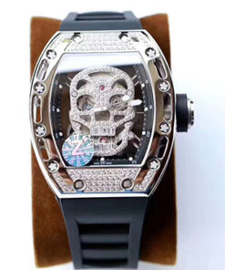 Richard Mille RM052 Titanium Z Factory Diamond Skull Dial Replica Watch - UK Replica