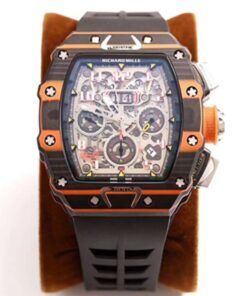 Richard Mille RM011-03 McLaren Automatic Flyback Chronograph KV Factory Skeleton Dial Replica Watch - UK Replica