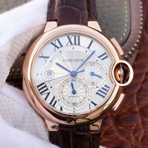 Cartier Ballon Bleu Chronograph W6920074 ZF Factory Silver Dial Replica Watch - UK Replica