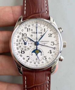 Longines Master Collection Moonphase Chronograph L2.673.4.78.3 JF Factory White Dial Replica Watch - UK Replica