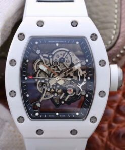 Richard Mille RM055 White Ceramic Skeleton Dial KV Factory V2 Replica Watch - UK Replica