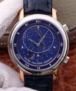 Patek Philippe Grand Complications Sky Moon Celestial Rose Gold 5102PR-001 TW Factory Blue Dial Replica Watch - UK Replica