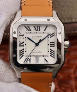 Cartier Santos De Cartier Large 2018 WSSA0009 KOR Factory White Dial Replica Watch - UK Replica