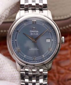 Omega De Ville Prestige 424.10.40.20.03.002 MKS Factory Blue Dial Replica Watch - UK Replica