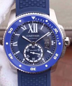 Calibre De Cartier Diver WSCA0010 42MM JF Factory Blue Dial Replica Watch - UK Replica