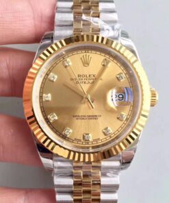 Rolex Datejust II M126333-0012 41MM Yellow Gold Champagne Dial EW Factory Replica Watch - UK Replica