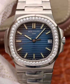 Patek Philippe Nautilus 5711 PF Factory Diamond Bezel Blue Dial Replica Watch - UK Replica