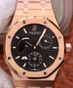 Audemars Piguet Royal Oak GMT 41MM 26120 Rose Gold TWA Factory Black Dial Replica Watch - UK Replica