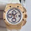 Audemars Piguet Royal Oak Offshore 50 Byblos Saint-Tropez 26408OR.OO.A010CA.01.99 JF Factory V2 White Dial Replica Watch - UK Replica