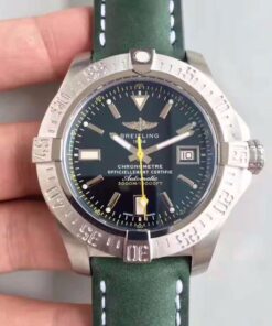 Breitling Avenger II Seawolf A1733110/BC30/435X/A20BASA.1 Green Leather Strap GF Factory Green Dial Replica Watch - UK Replica