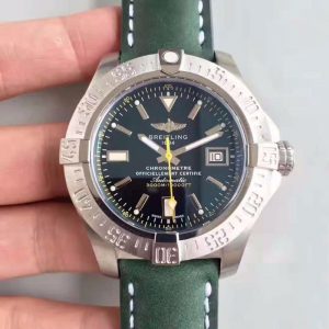Breitling Avenger II Seawolf A1733110/BC30/435X/A20BASA.1 Green Leather Strap GF Factory Green Dial Replica Watch - UK Replica