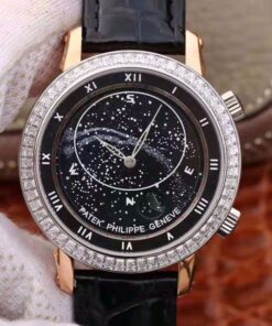 Patek Philippe Grand Complications Sky Moon Celestial 5102PR TW Factory Black Dial Replica Watch - UK Replica