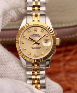 Rolex Lady Datejust 18K Gold Dial 28MM Replica Watch - UK Replica