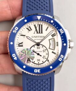 Calibre De Cartier Diver 42MM WSCA0011 JF Factory White Dial Replica Watch - UK Replica