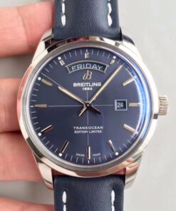 Breitling Transocean Day Date A453109T/C921/731P/A20BA.1 Blue Dial Replica Watch - UK Replica