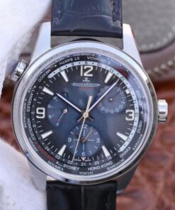 Jaeger-LeCoultre Polaris Geographic 904847J 42MM TWA Factory Black Blue Textured Dial Replica Watch - UK Replica