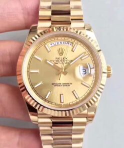 Rolex Day-Date 40MM M228238-0003 EW Factory Gold Dial Replica Watch - UK Replica