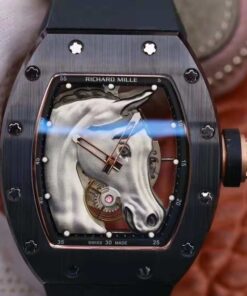 Richard Mille Polo Club Saint Tropez RM52-02 KV Factory White Horse Head Skeleton Dial Replica Watch - UK Replica