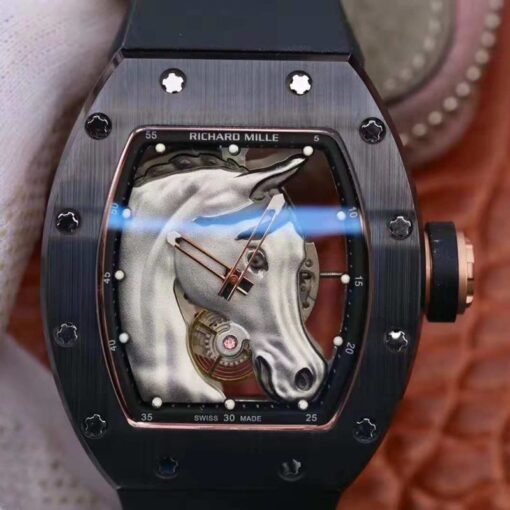 Richard Mille Polo Club Saint Tropez RM52-02 KV Factory White Horse Head Skeleton Dial Replica Watch - UK Replica