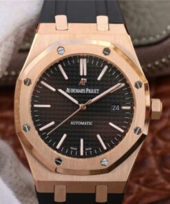 Audemars Piguet Royal Oak 15400OR.OO.D002CR.01 JF Factory Black Dial Replica Watch - UK Replica