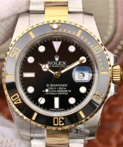 Rolex Submariner Date 116613LN VR Factory 18K Yellow Gold Wrapped Black Dial Replica Watch - UK Replica