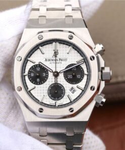 Audemars Piguet Royal Oak Chronograph 26331ST.OO.1220ST.03 OM Factory White Dial Replica Watch - UK Replica