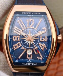 Franck Muller Vanguard V45 25th Anniversary Blue Dial Replica Watch - UK Replica